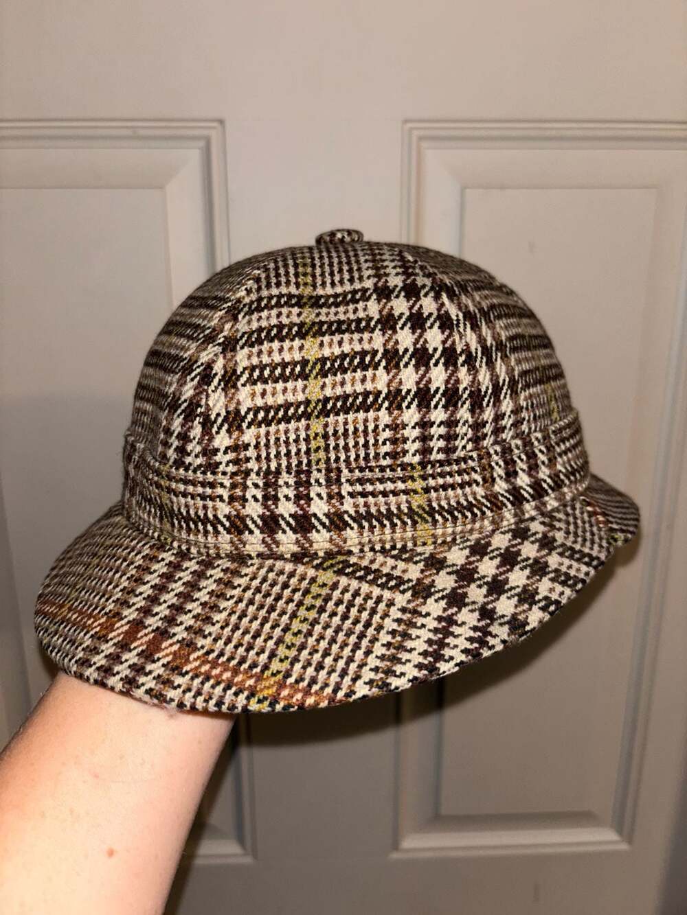 Vintage Burberrys Wool Houndstooth Check Bucket Hat - Picture 4 of 8